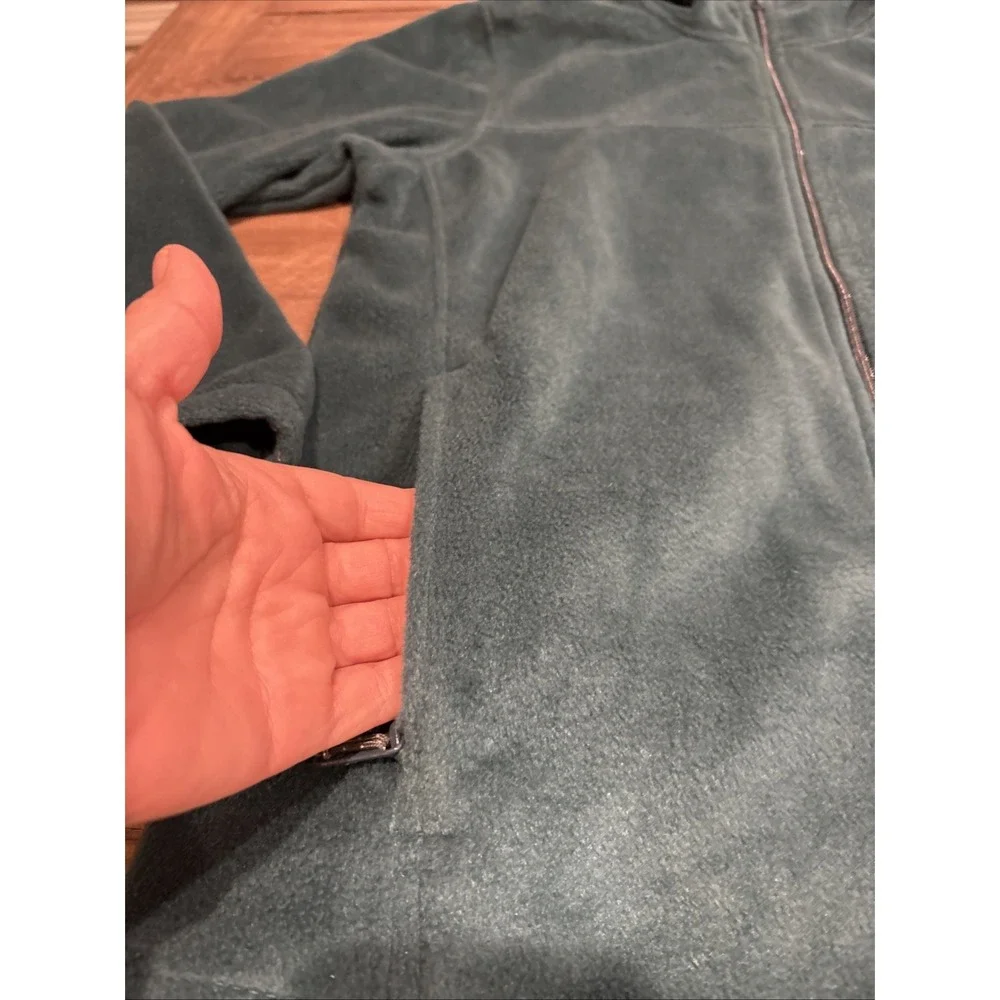 Columbia Full Zip Fleece Hoodie Women's Medium Green - Picture 3 of 10
